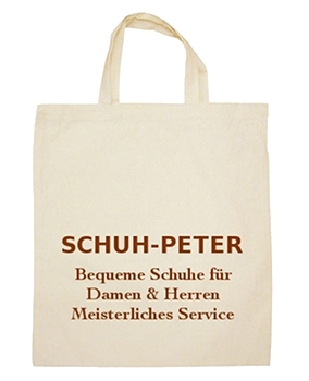 baumwolltasche classic natur weiss